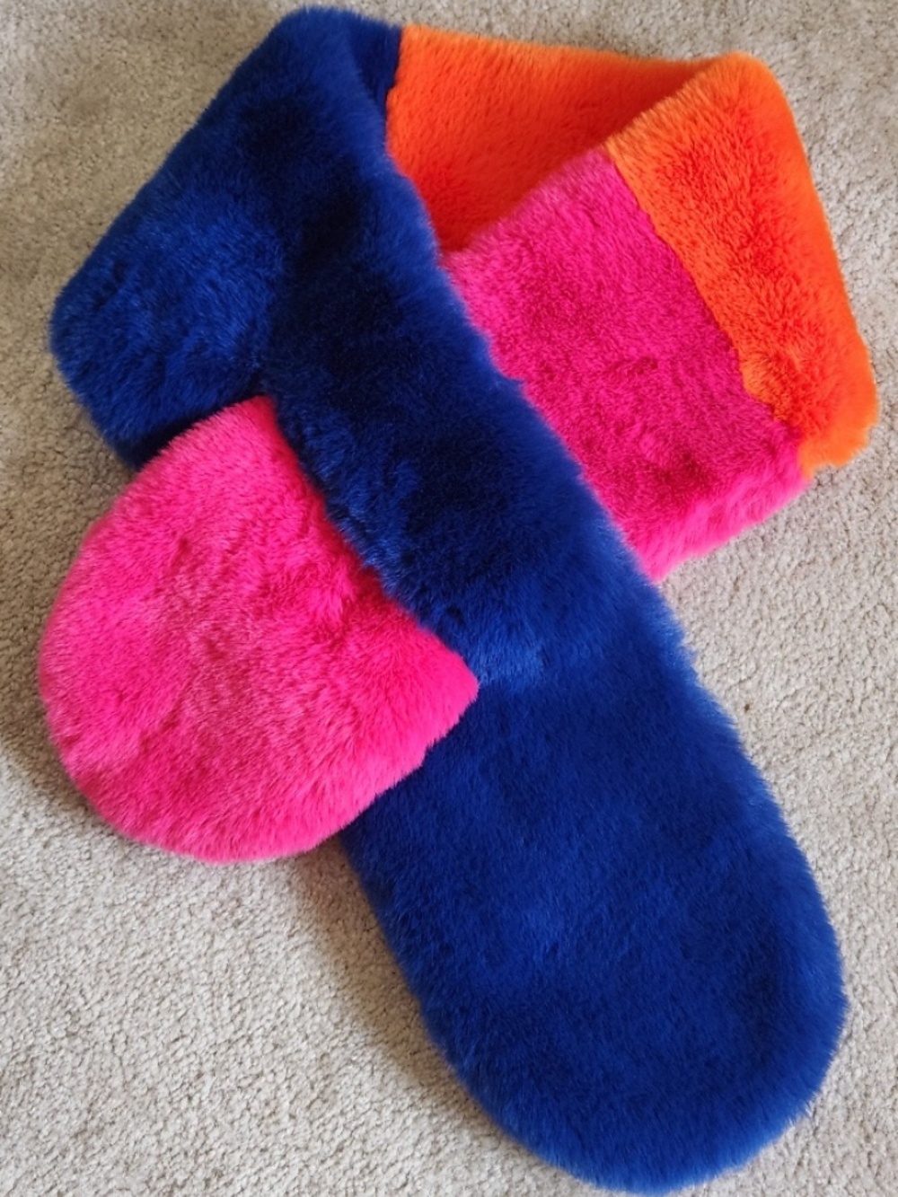 Echo Faux Fur Colorblock Scarf